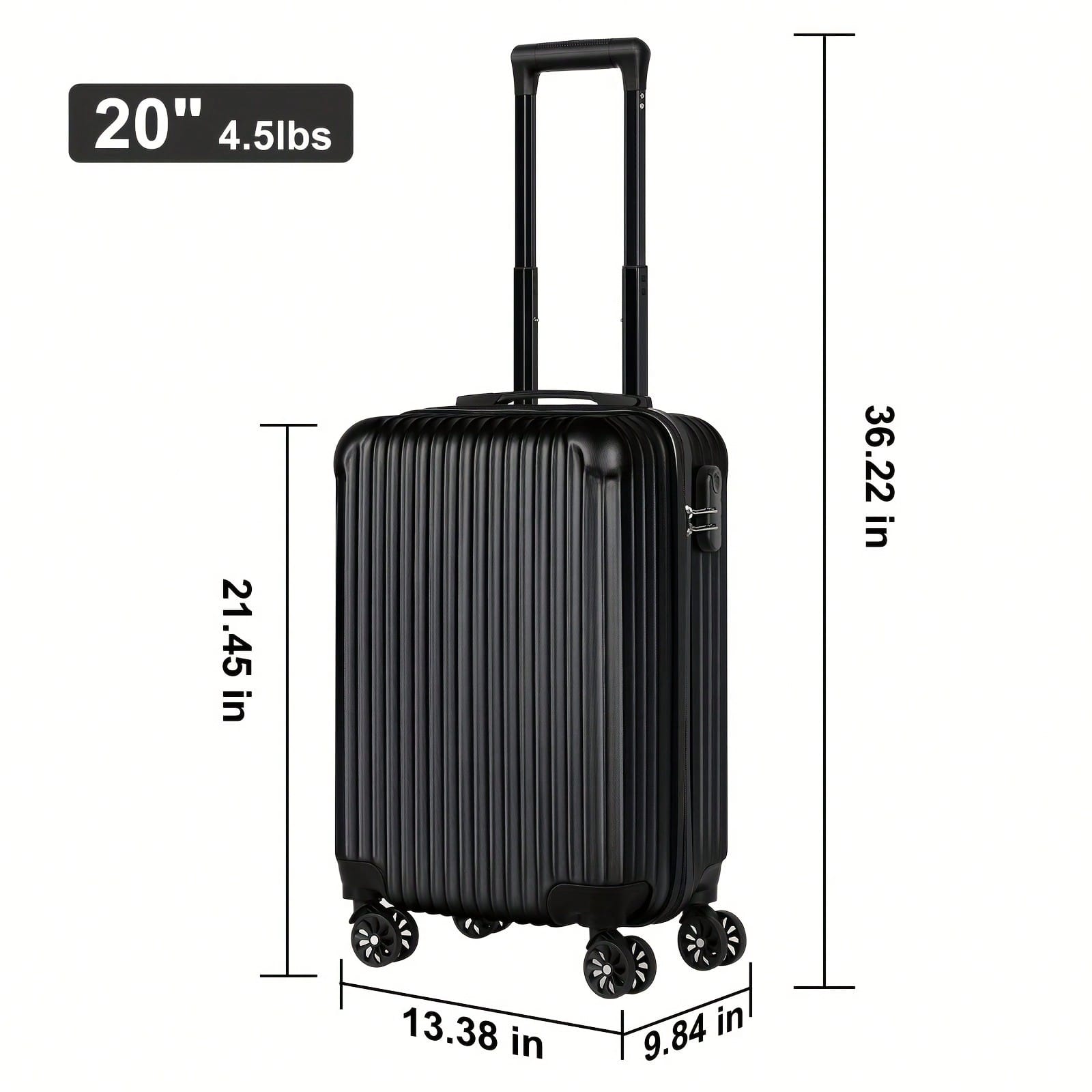 20‑Inch Hard‑Shell Carry‑On Lu - огляд і ціна Spinner Wheel Rolling Suitcase 20 Inch