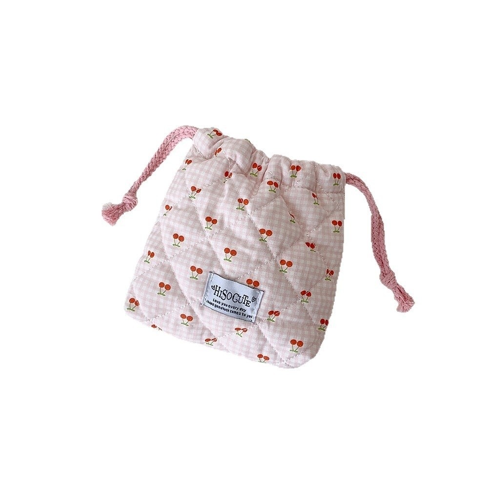New Cherry Drawstring Pouch Mu - огляд і ціна Cosmetic Bags