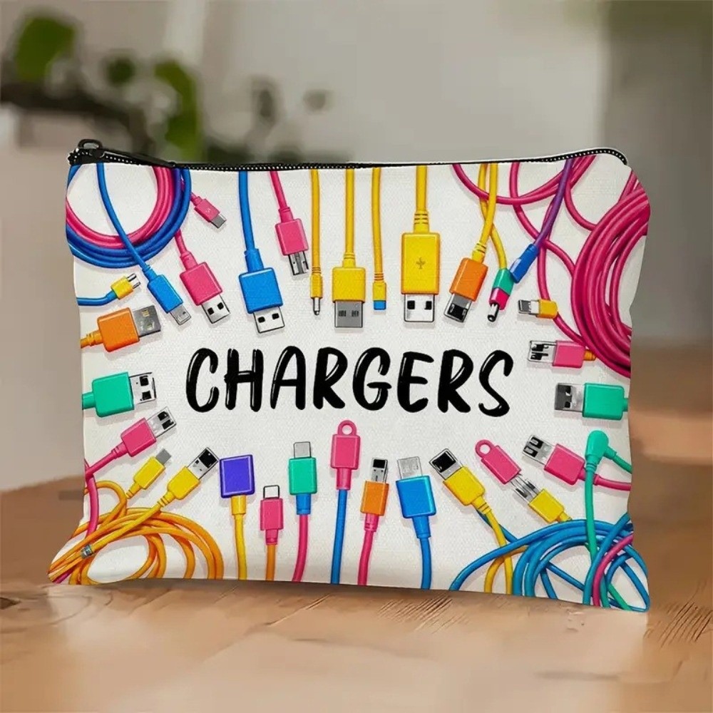 New Canvas Charger Storage Pou - огляд і ціна Cosmetic Bags