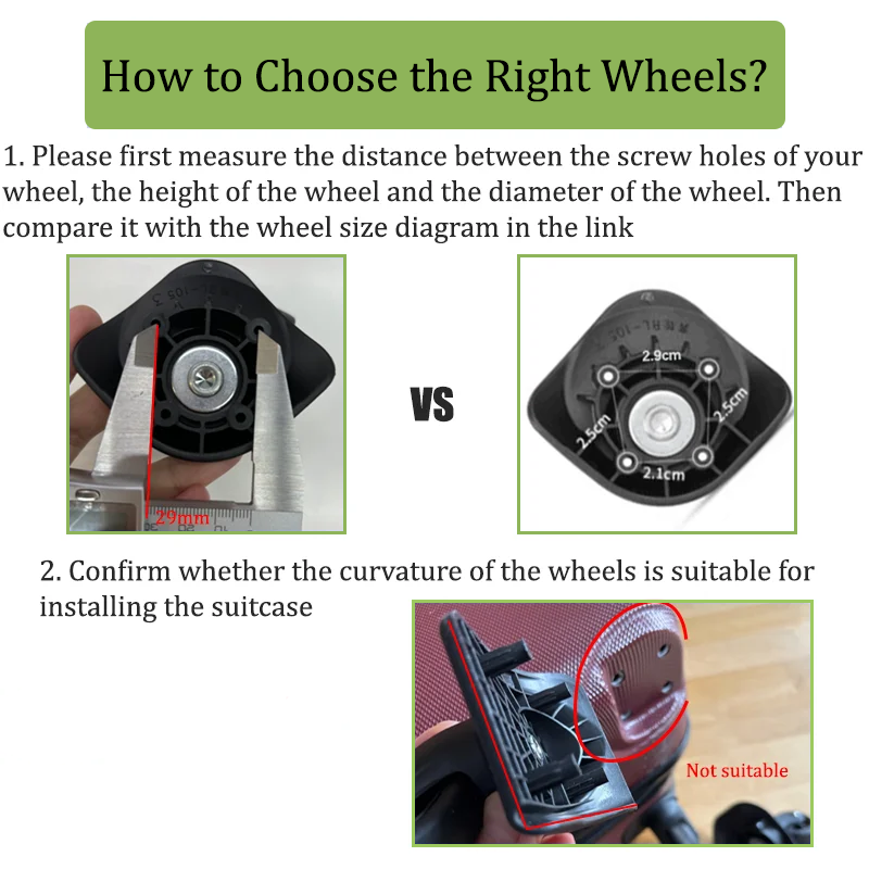 Replacement Swivel Casters for - огляд і ціна Silent Replacement Luggage Wheels