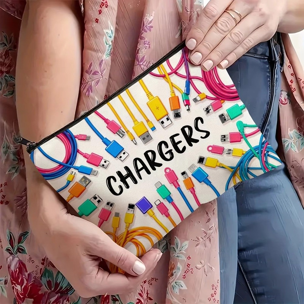 New Canvas Charger Storage Pou - огляд і ціна Cosmetic Bags