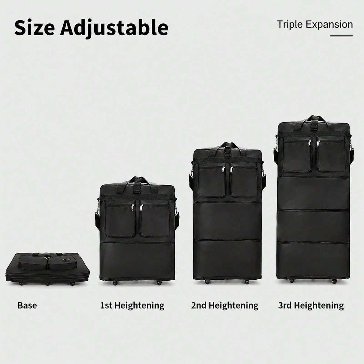 Black Rolling Travel Duffel Ba - огляд і ціна Foldable Rolling Luggage Bag